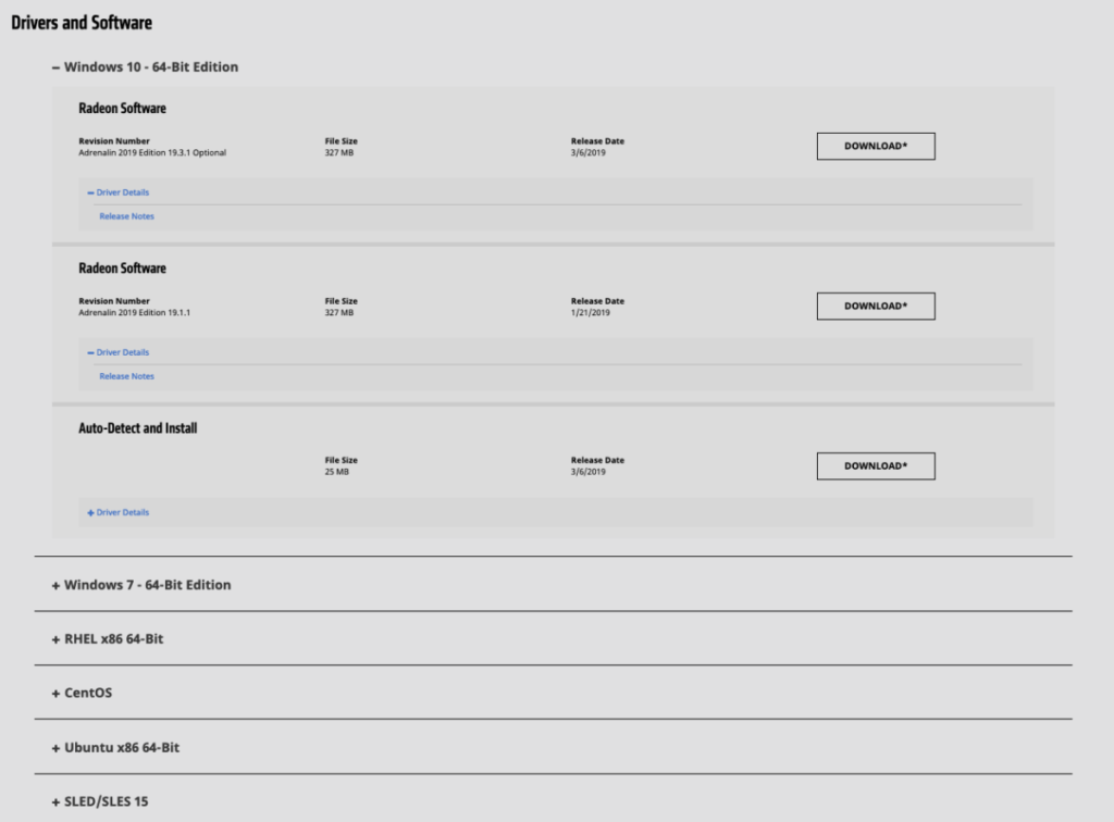 Выбор драйвера для видеокарты AMD / Selecting a driver for an AMD graphics card